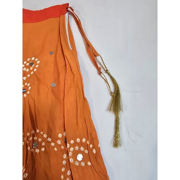 Raj Handmade Boho Cotton Skirt  Drawstring Waist With Tassel One Size‎ - Picture 4 of 12